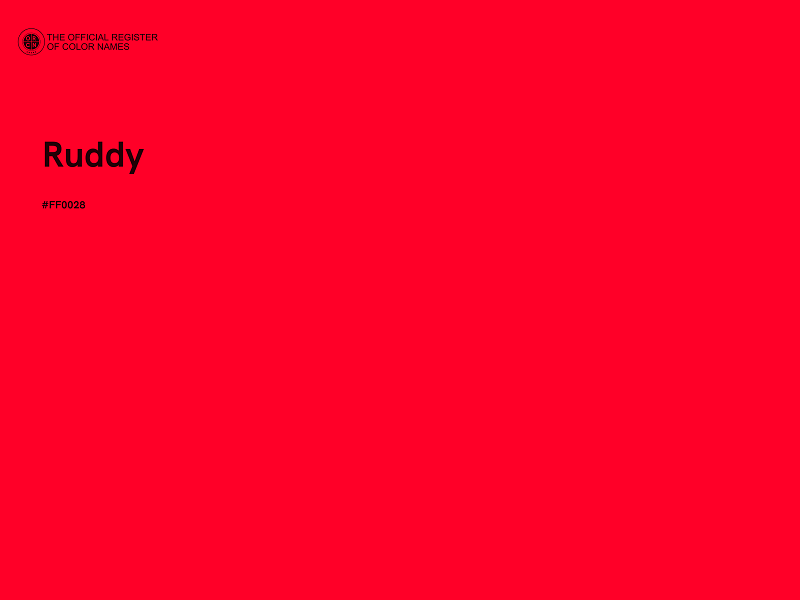 #FF0028 - Ruddy color image