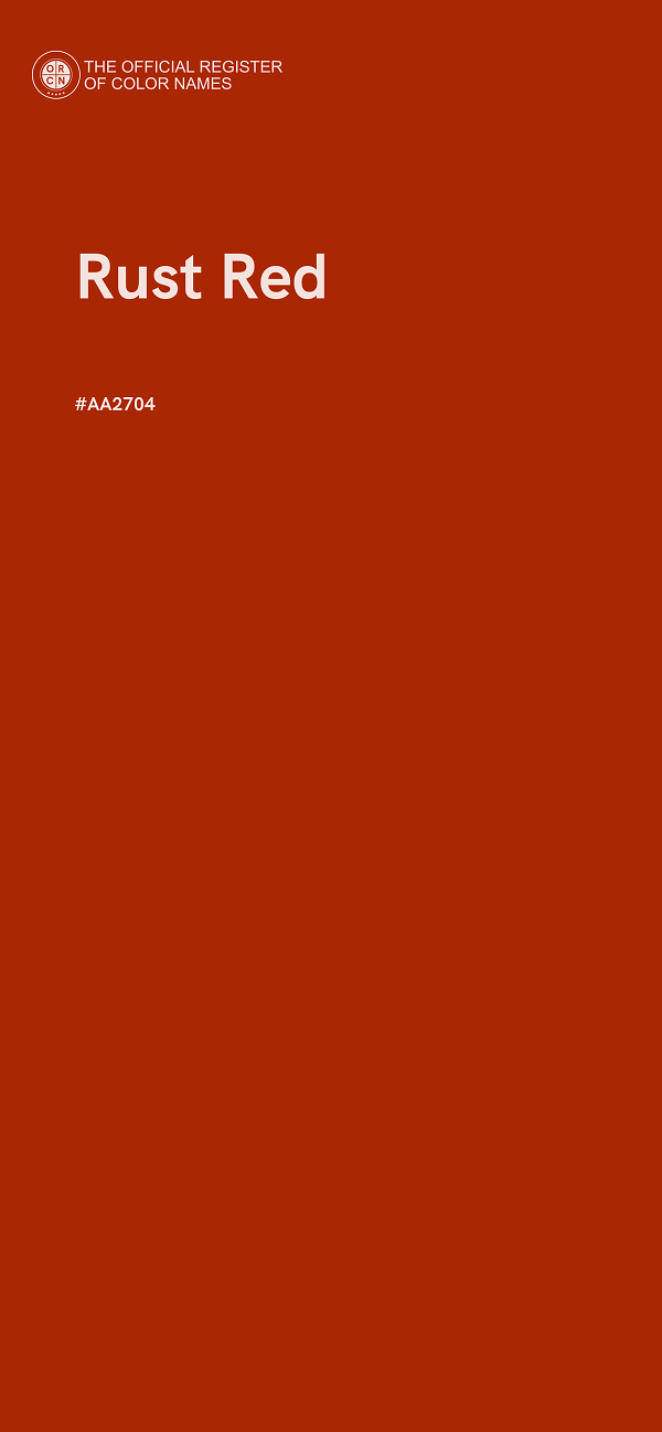 #AA2704 - Rust Red color image