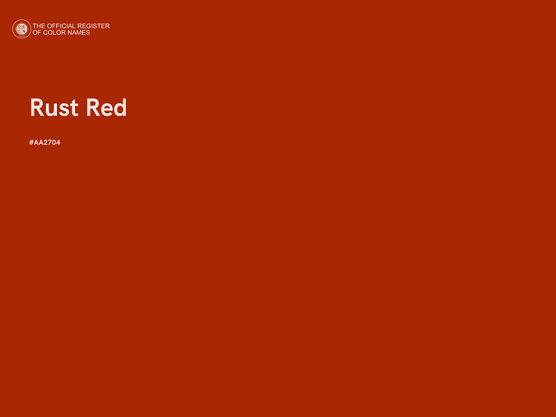 #AA2704 - Rust Red color image