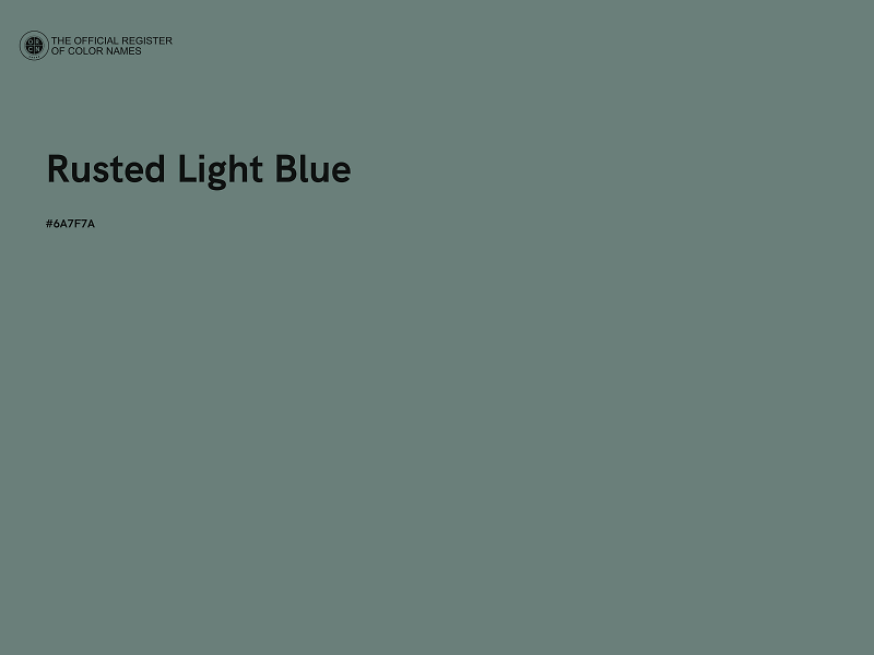 #6A7F7A - Rusted Light Blue color image
