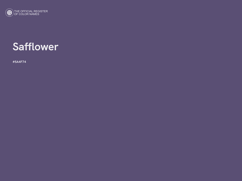 #5A4F74 - Safflower color image