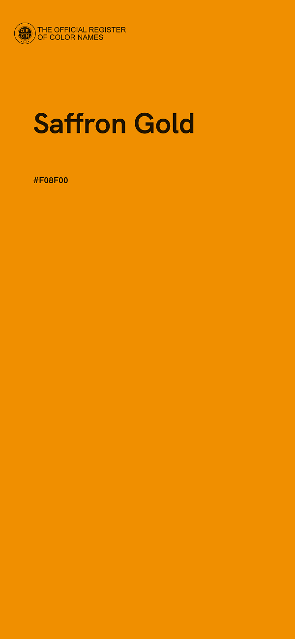 #F08F00 - Saffron Gold color image