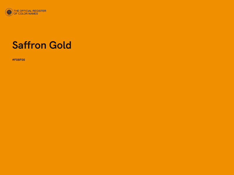 #F08F00 - Saffron Gold color image