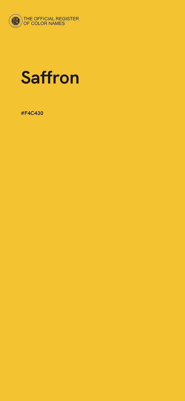 #F4C430 - Saffron color image