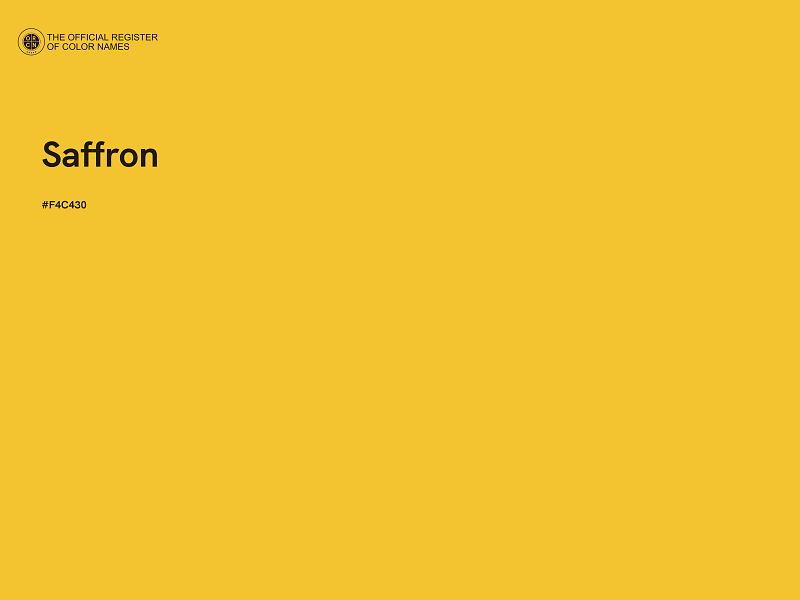 #F4C430 - Saffron color image