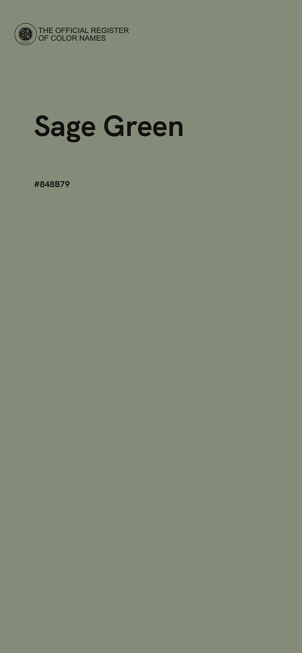 #848B79 - Sage Green color image