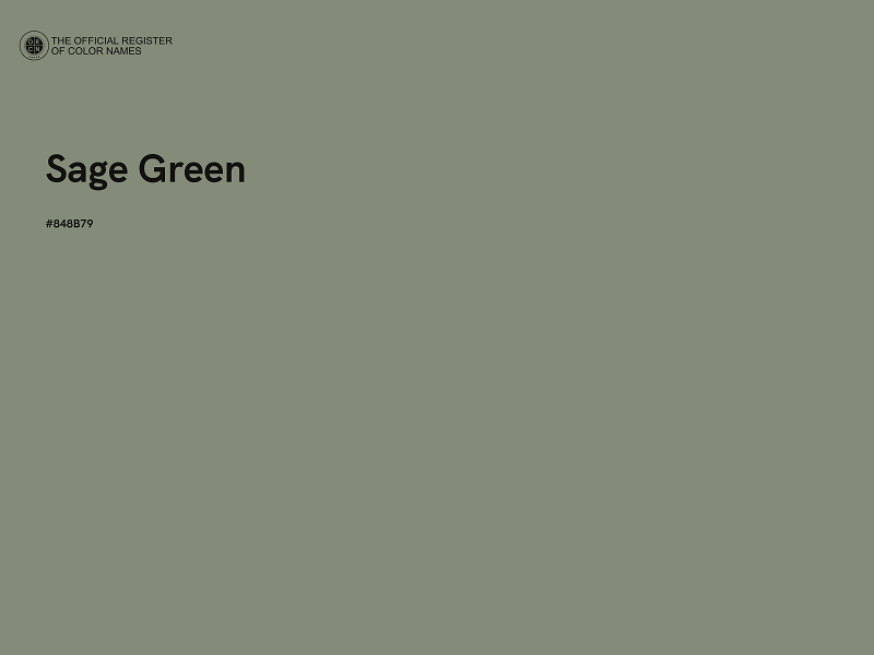 #848B79 - Sage Green color image