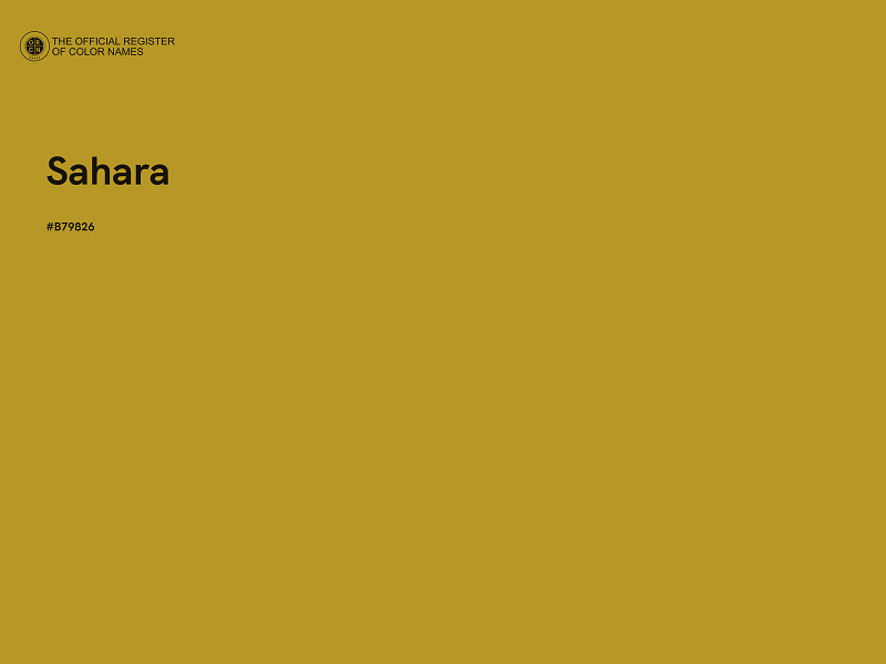 #B79826 - Sahara color image