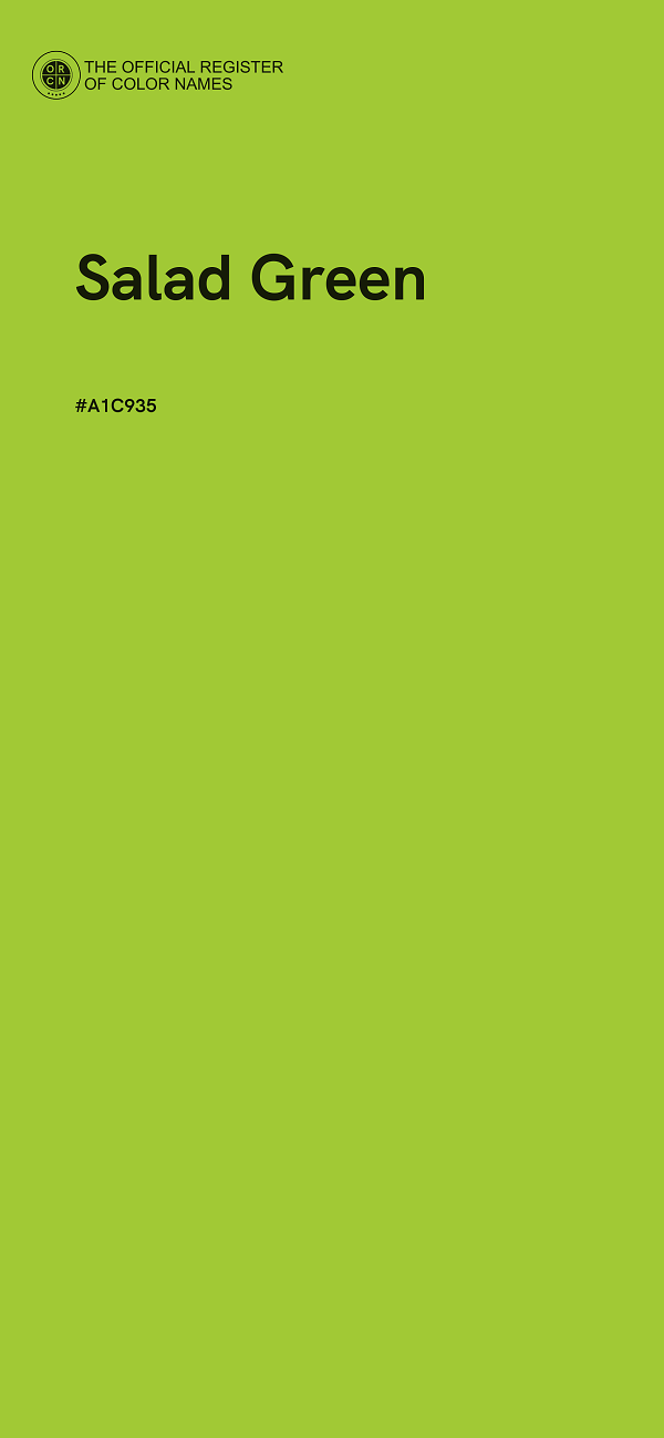 #A1C935 - Salad Green color image