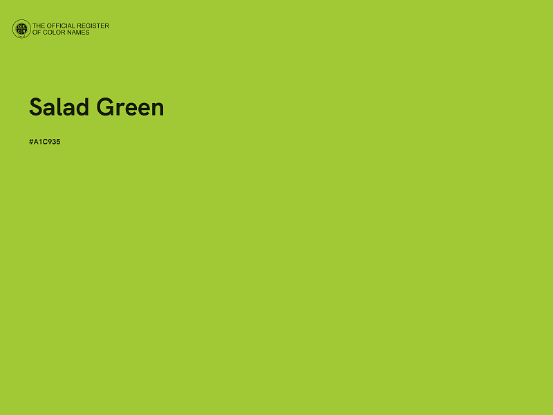 #A1C935 - Salad Green color image