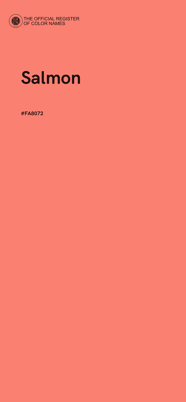 #FA8072 - Salmon color image