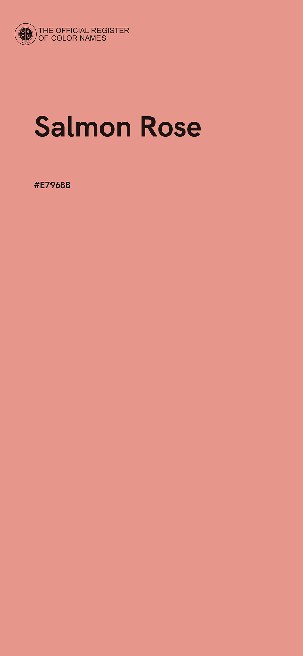 #E7968B - Salmon Rose color image