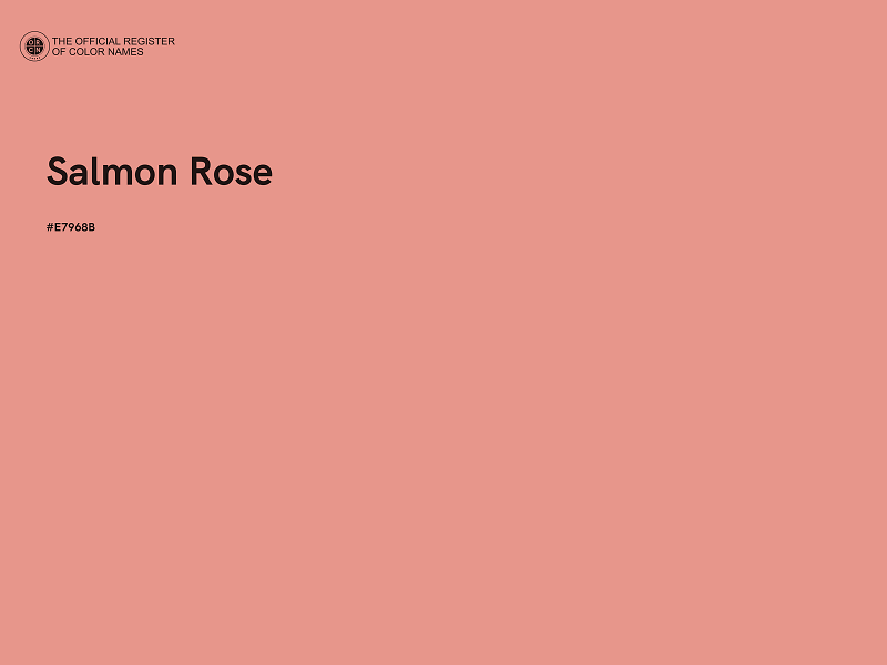 #E7968B - Salmon Rose color image