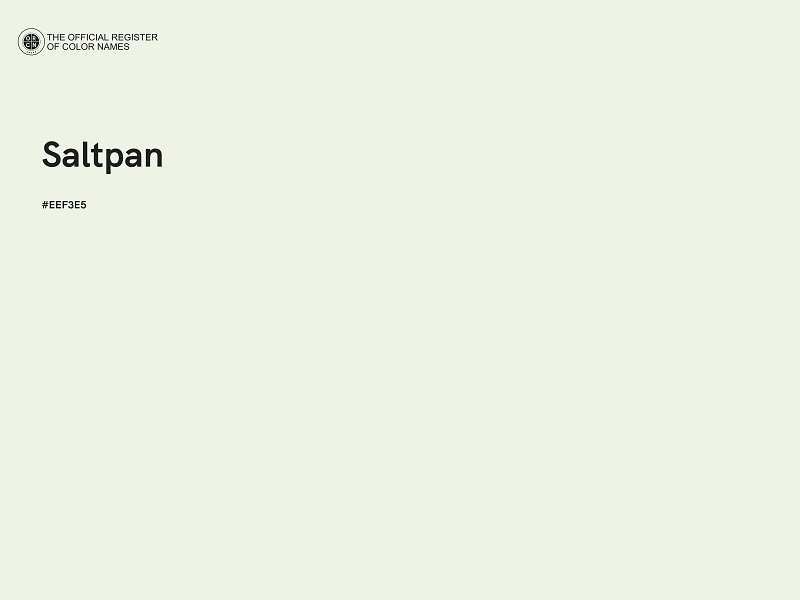 #EEF3E5 - Saltpan color image