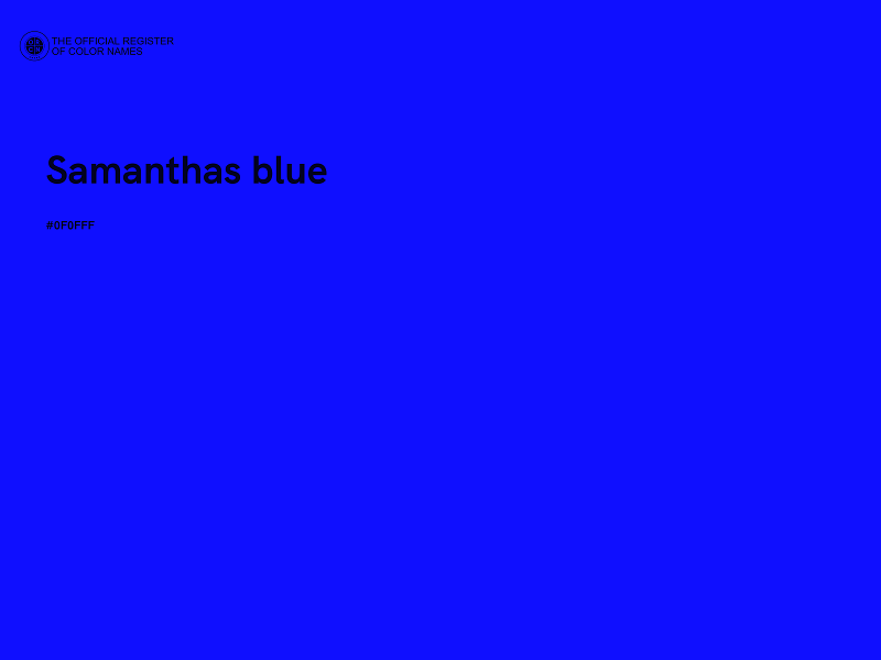 #0F0FFF - Samanthas blue color image