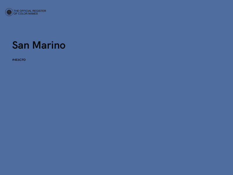 #4E6C9D - San Marino color image