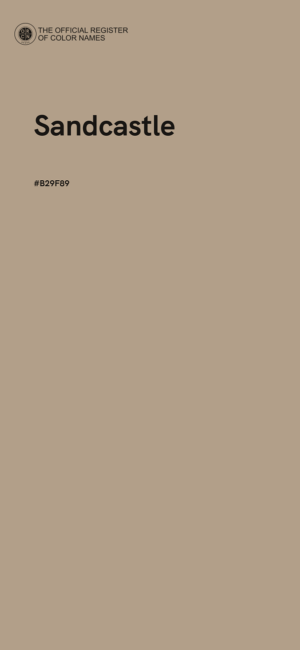 #B29F89 - Sandcastle color image