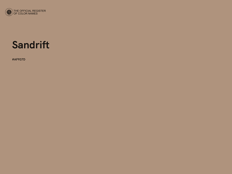 #AF937D - Sandrift color image