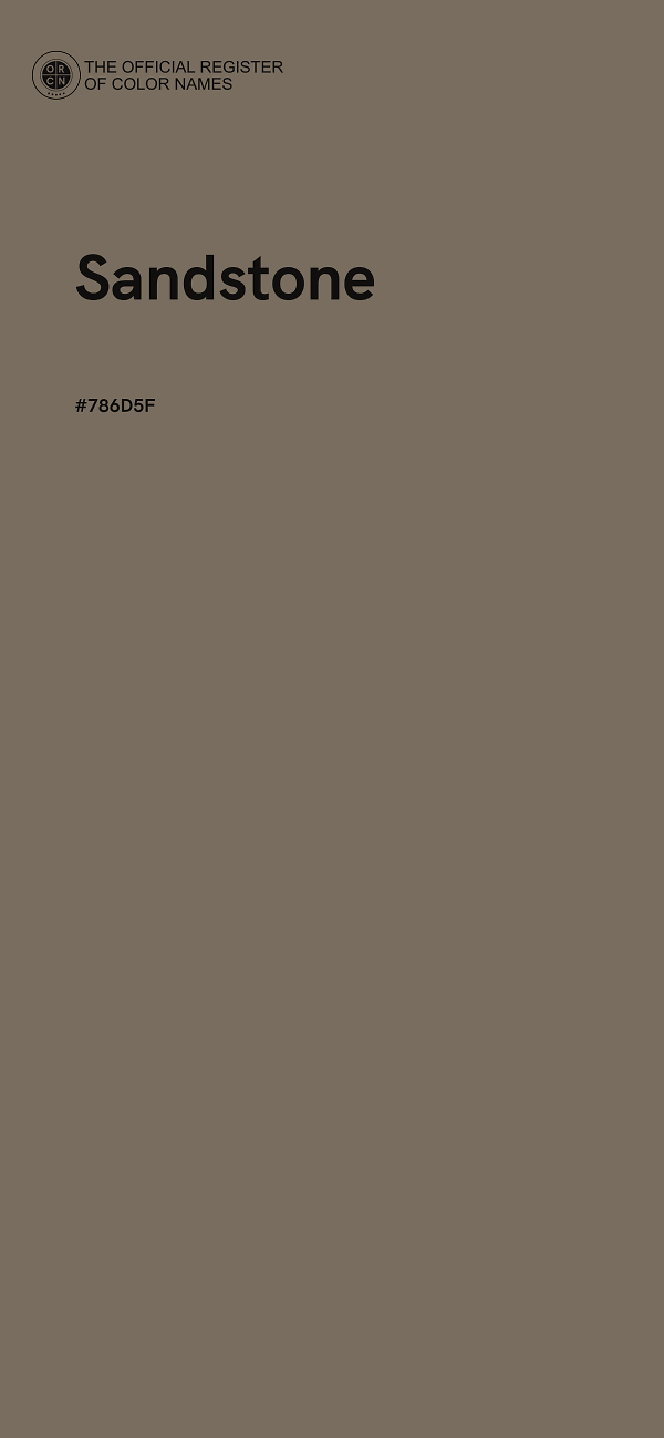 #786D5F - Sandstone color image