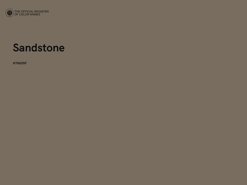 #786D5F - Sandstone color image