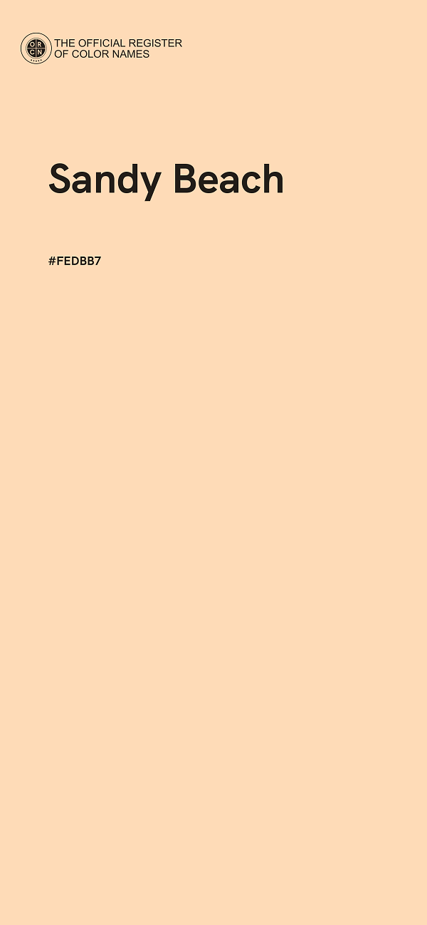 #FEDBB7 - Sandy Beach color image
