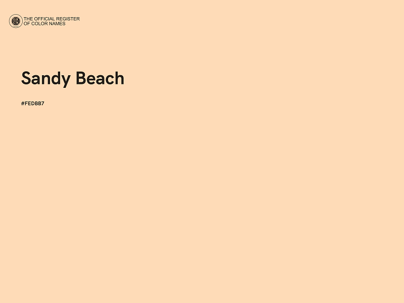 #FEDBB7 - Sandy Beach color image