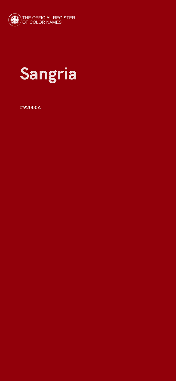 #92000A - Sangria color image