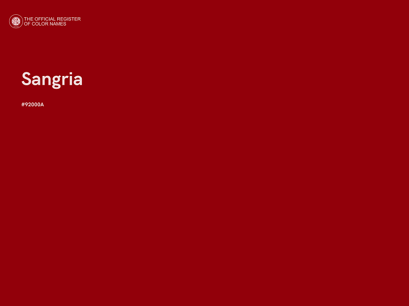 #92000A - Sangria color image