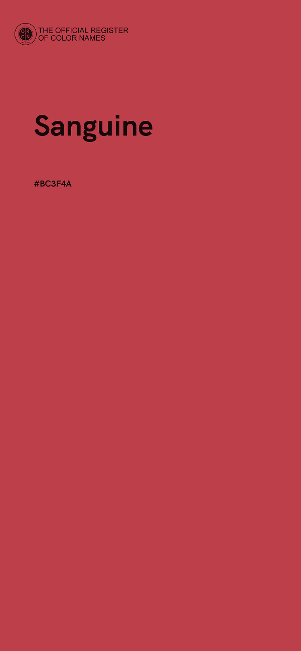 #BC3F4A - Sanguine color image
