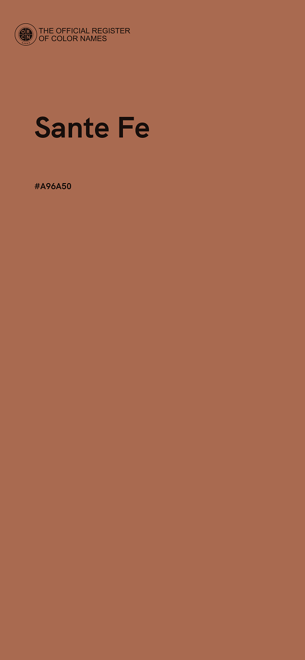 #A96A50 - Sante Fe color image