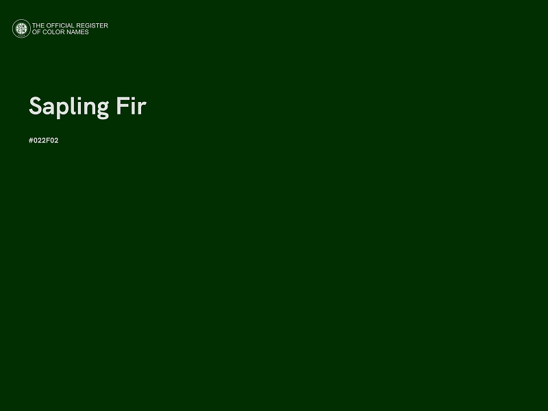#022F02 - Sapling Fir color image