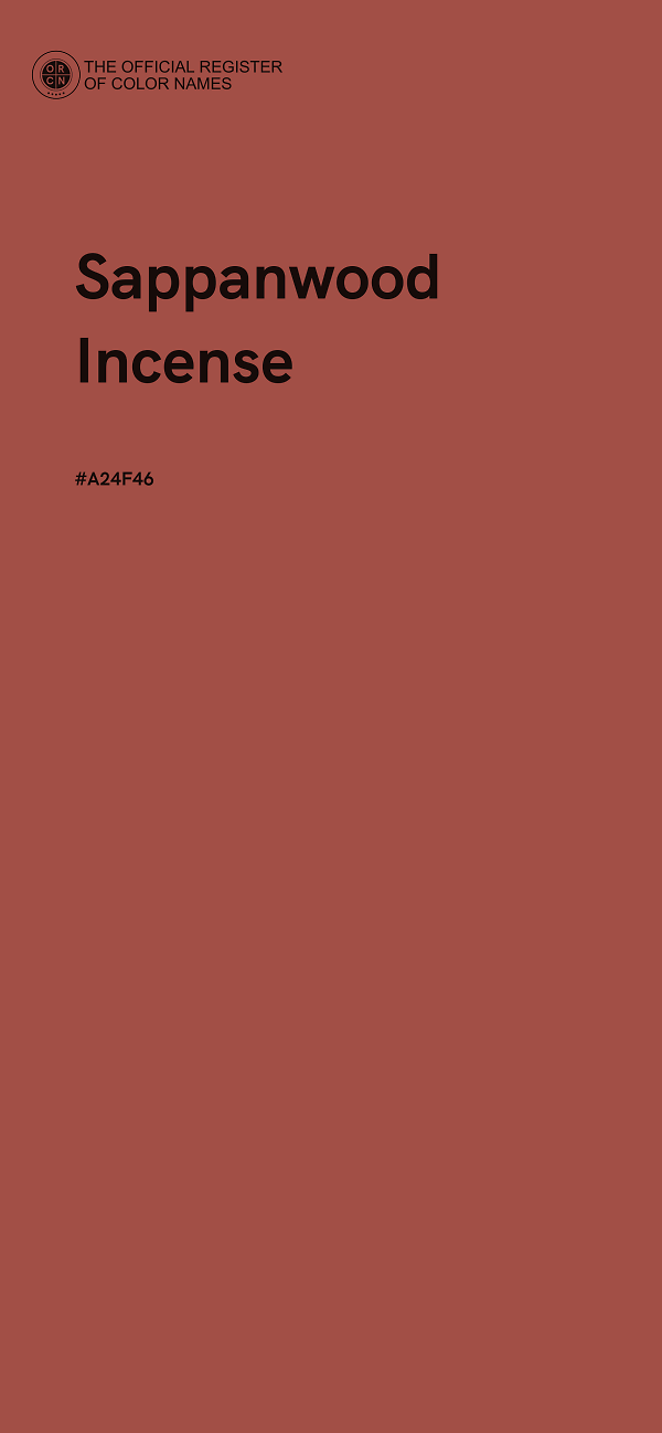 #A24F46 - Sappanwood Incense color image