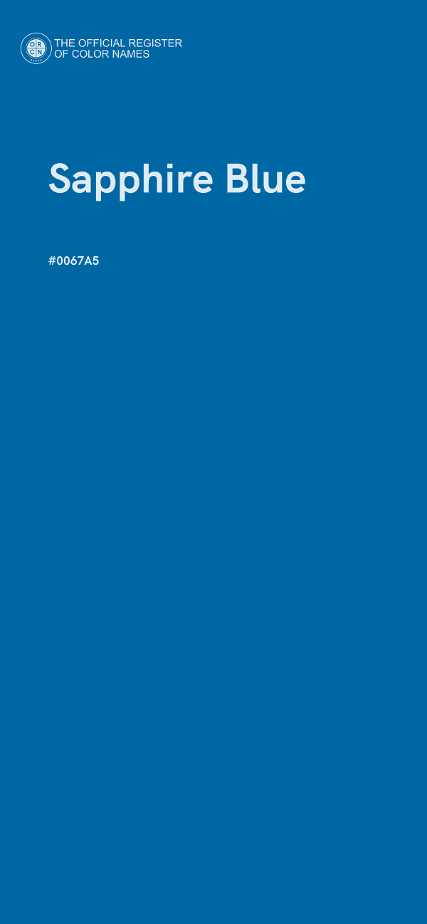 #0067A5 - Sapphire Blue color image