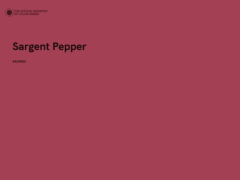 #A34053 - Sargent Pepper color image