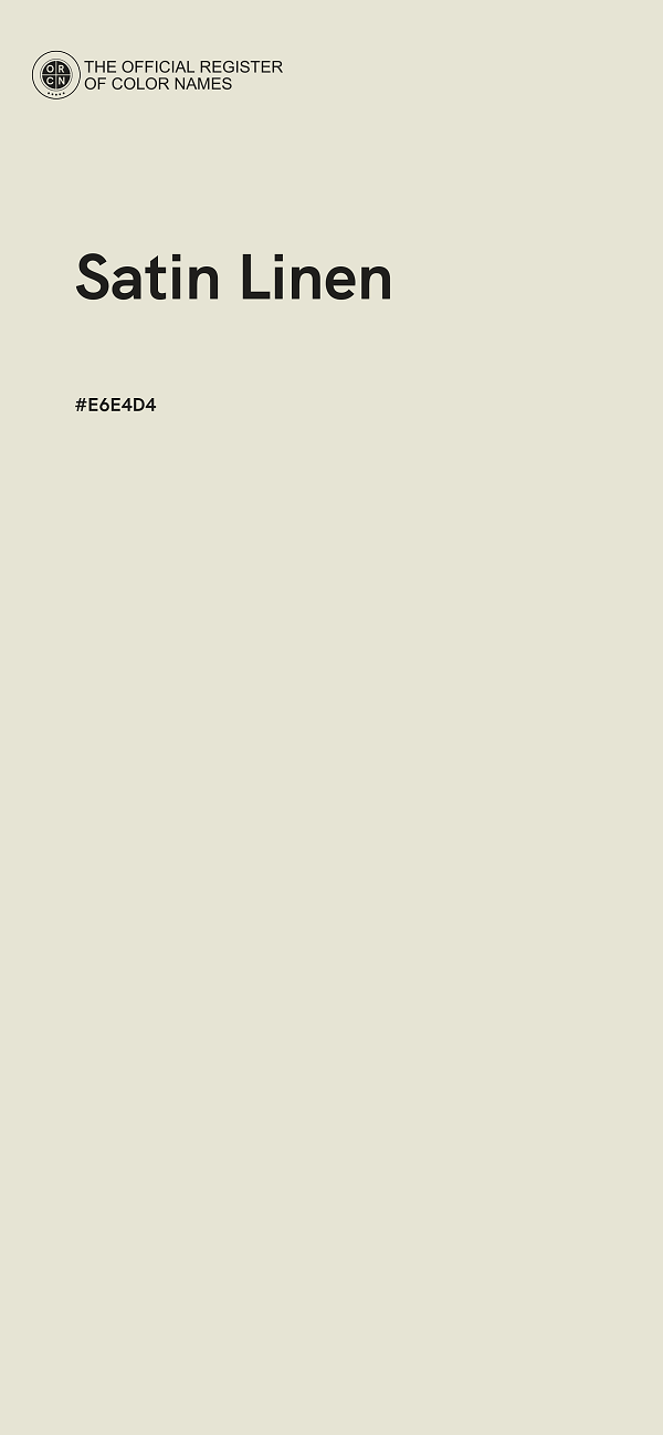 #E6E4D4 - Satin Linen color image
