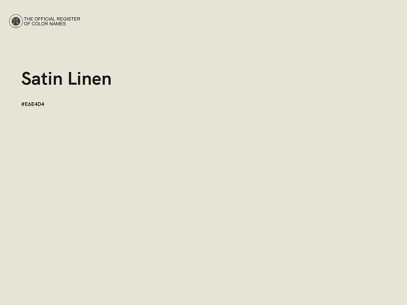 #E6E4D4 - Satin Linen color image