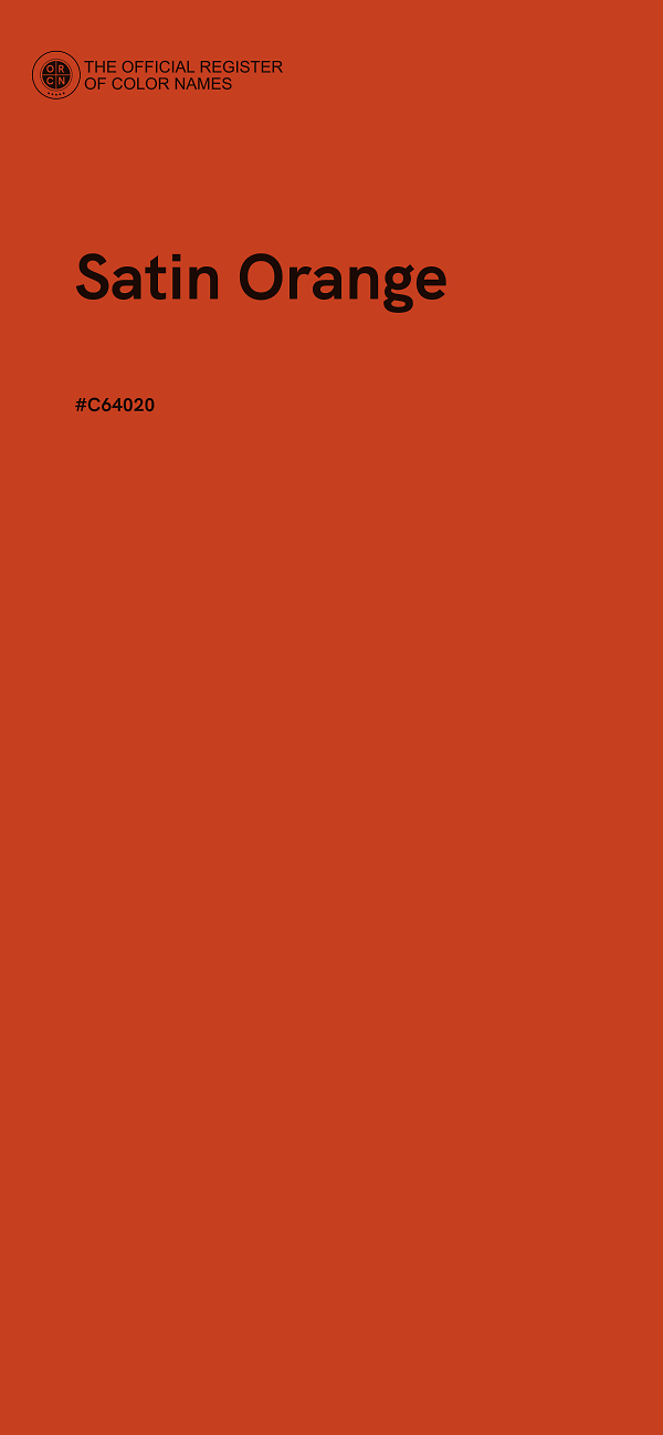 #C64020 - Satin Orange color image