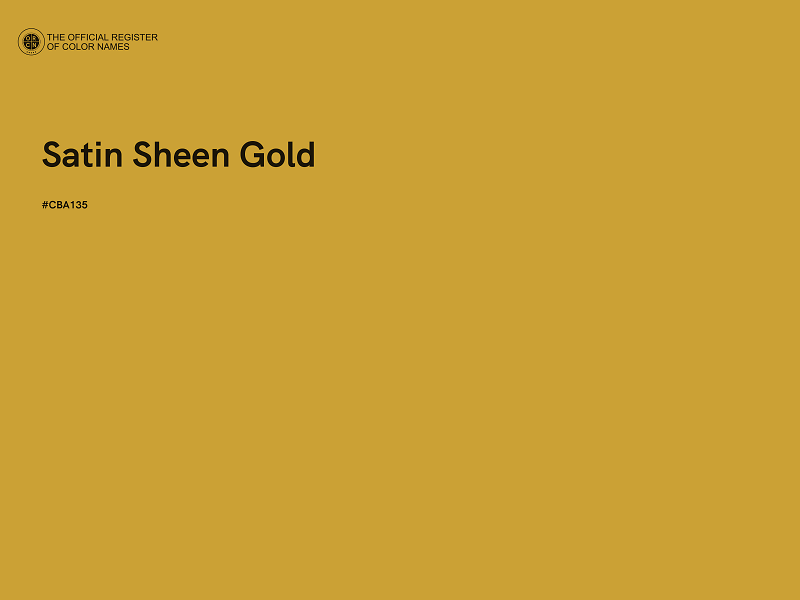 #CBA135 - Satin Sheen Gold color image