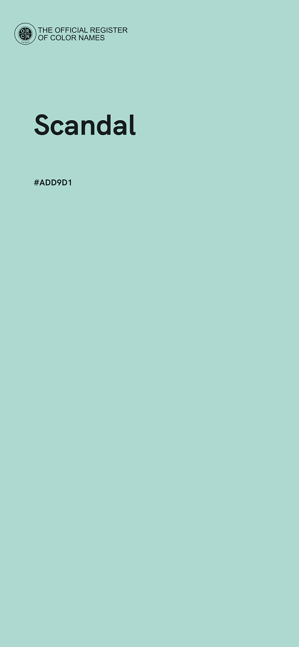 #ADD9D1 - Scandal color image
