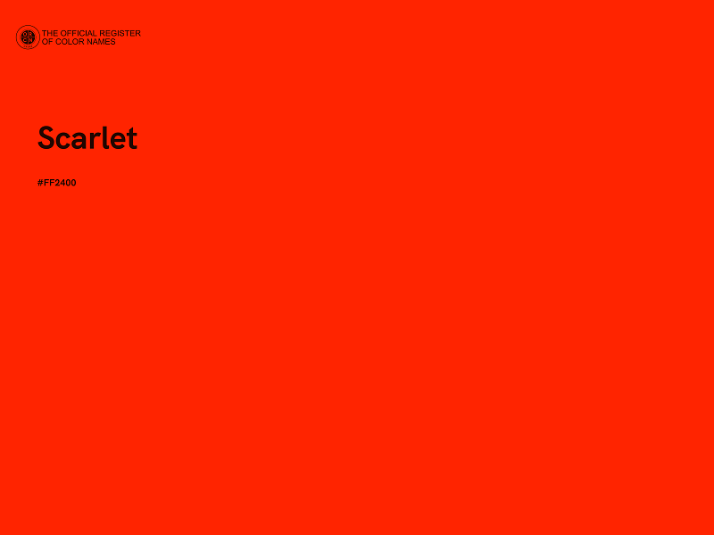 #FF2400 - Scarlet color image