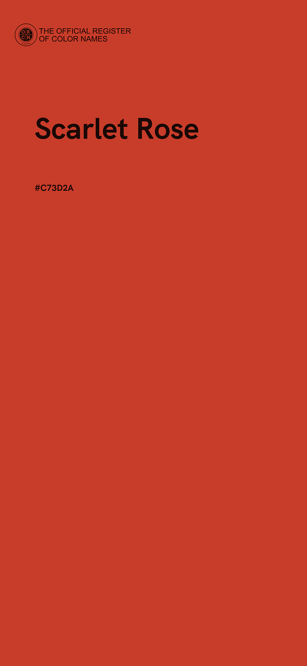 #C73D2A - Scarlet Rose color image