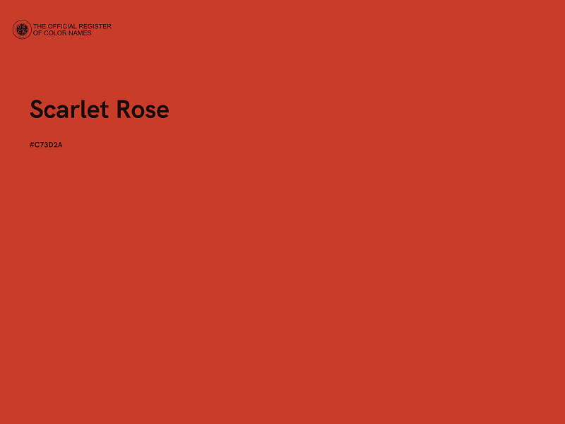 #C73D2A - Scarlet Rose color image