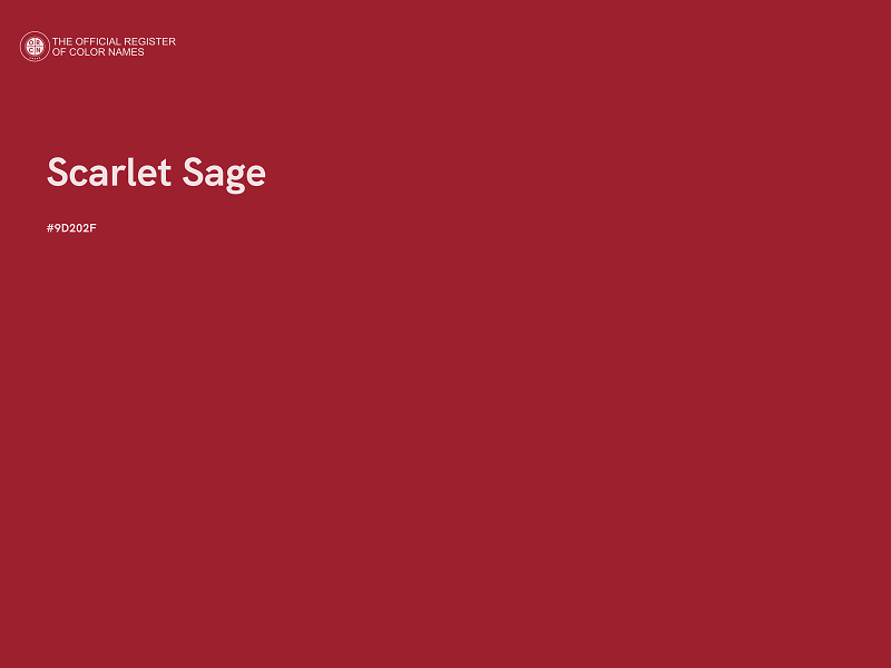 #9D202F - Scarlet Sage color image