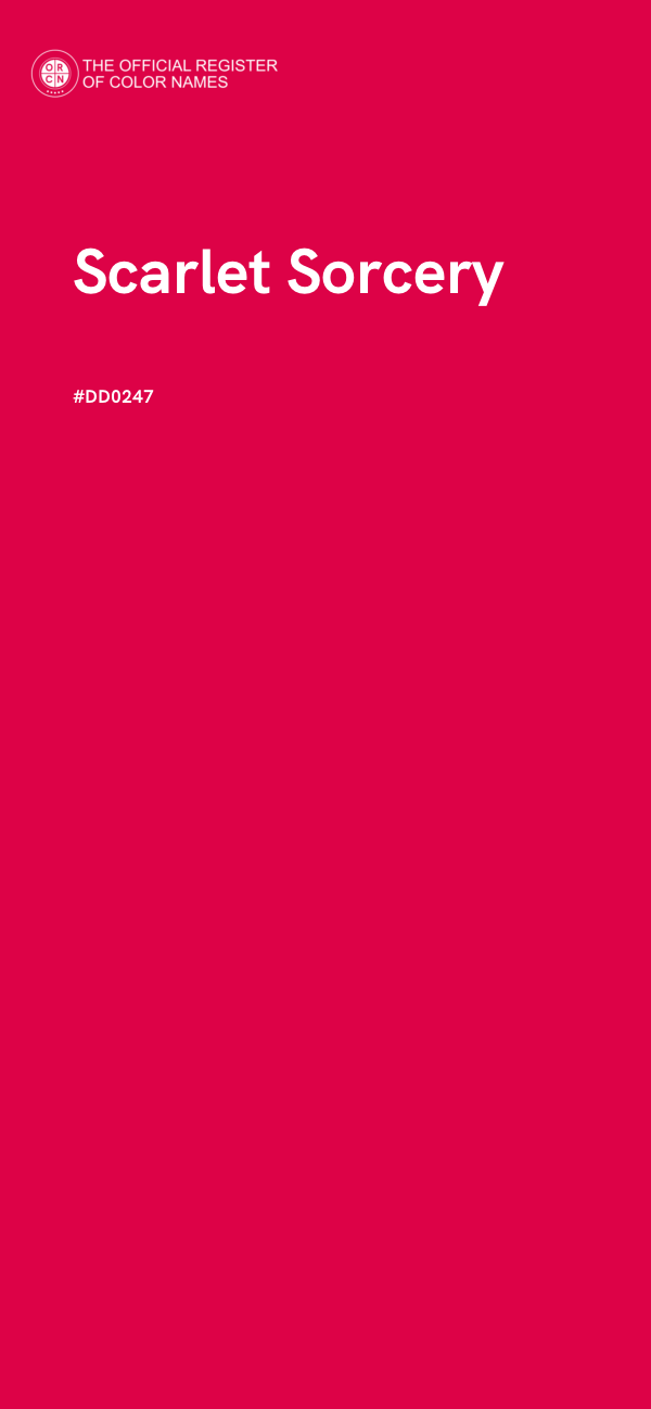 #DD0247 - Scarlet Sorcery color image