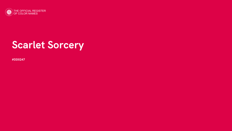 #DD0247 - Scarlet Sorcery color image