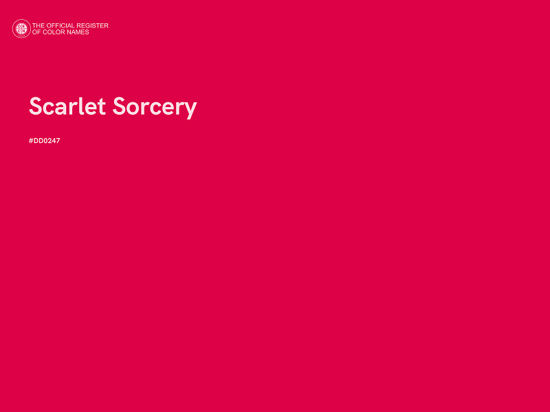 #DD0247 - Scarlet Sorcery color image