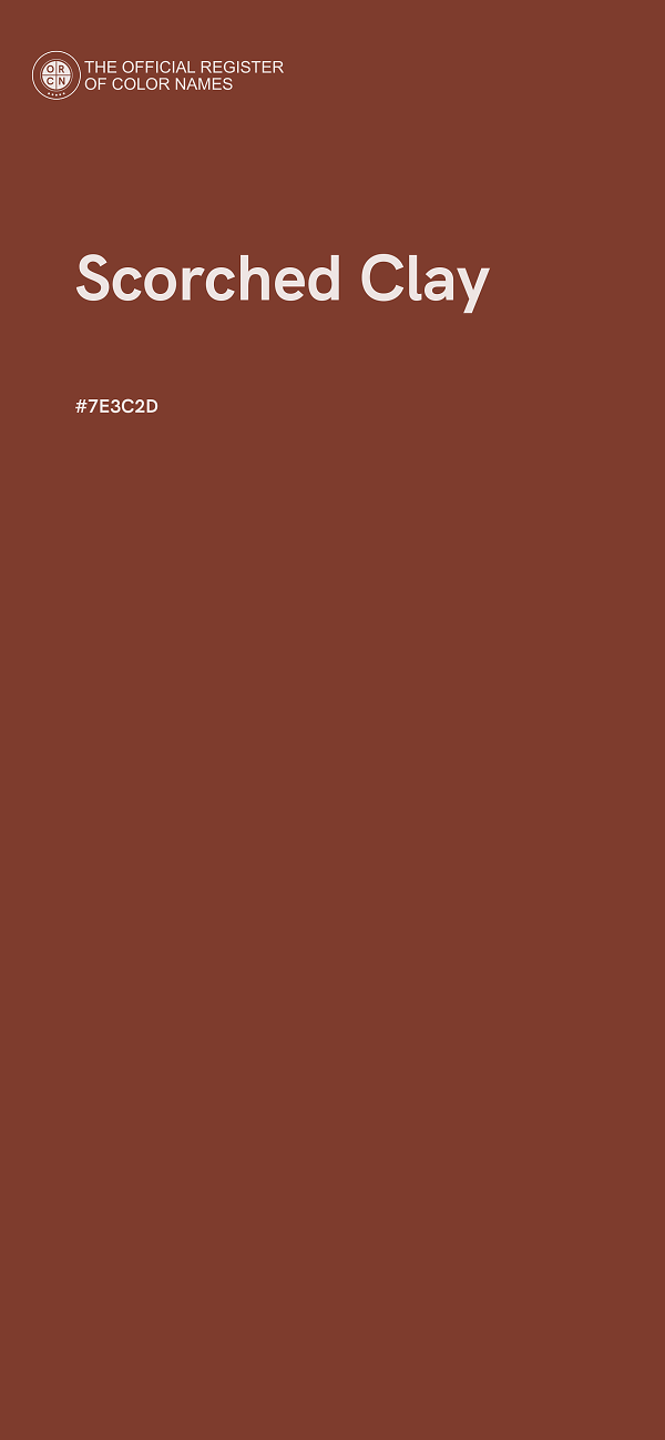 #7E3C2D - Scorched Clay color image