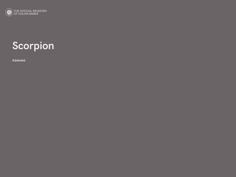 #6A6466 - Scorpion color image