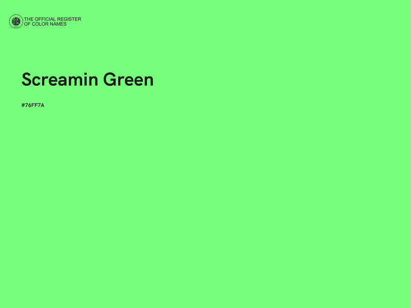 #76FF7A - Screamin Green color image