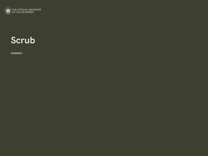 #3D4031 - Scrub color image